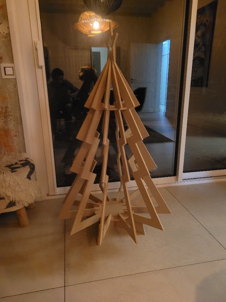 sapin de noel bois découpe fraiseuse cnc